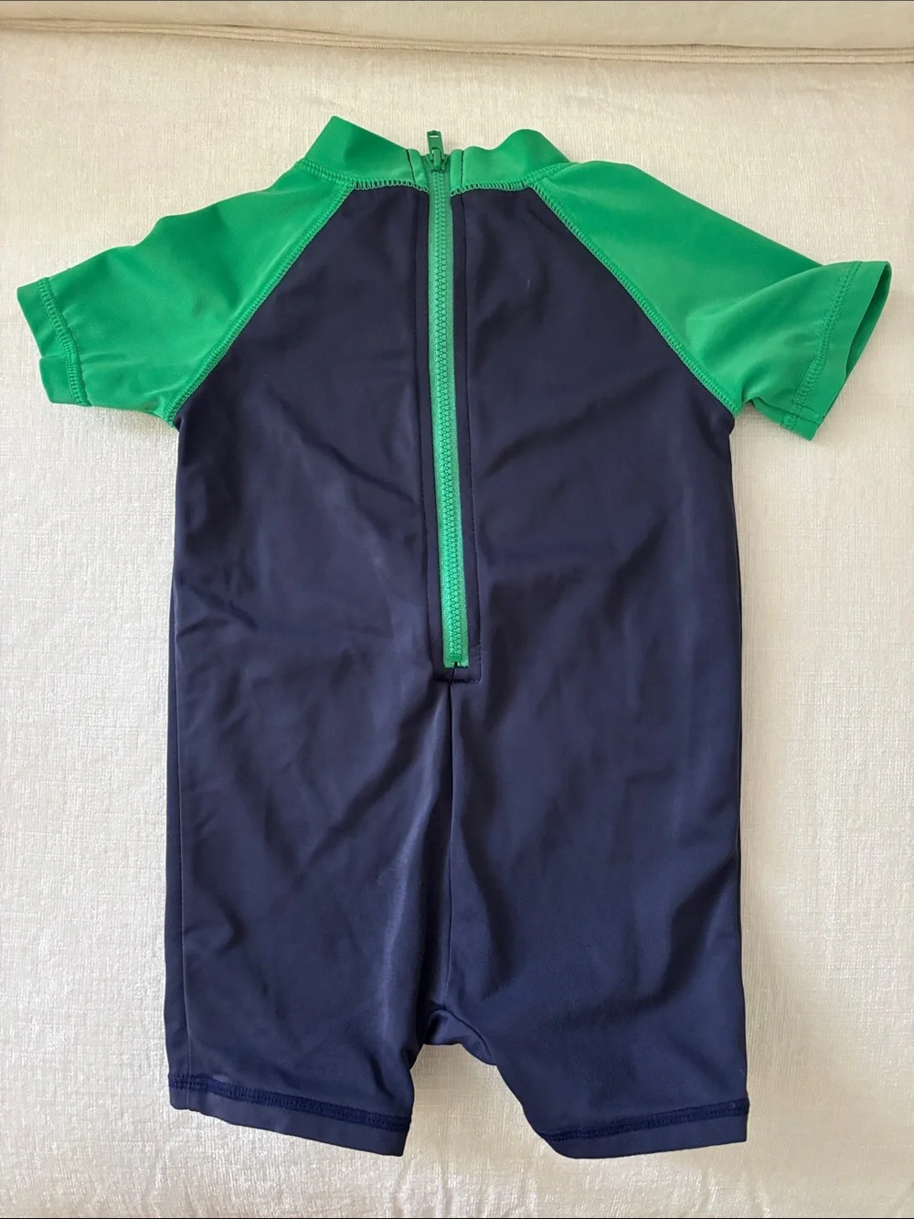 Gymboree Navy and Green Dino Surf Short Sleeve Rashguard